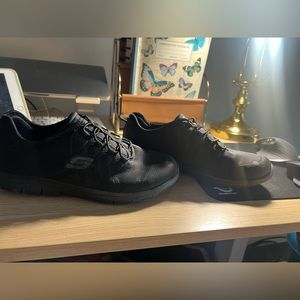 Sketchers Non slip womens work sneakers
